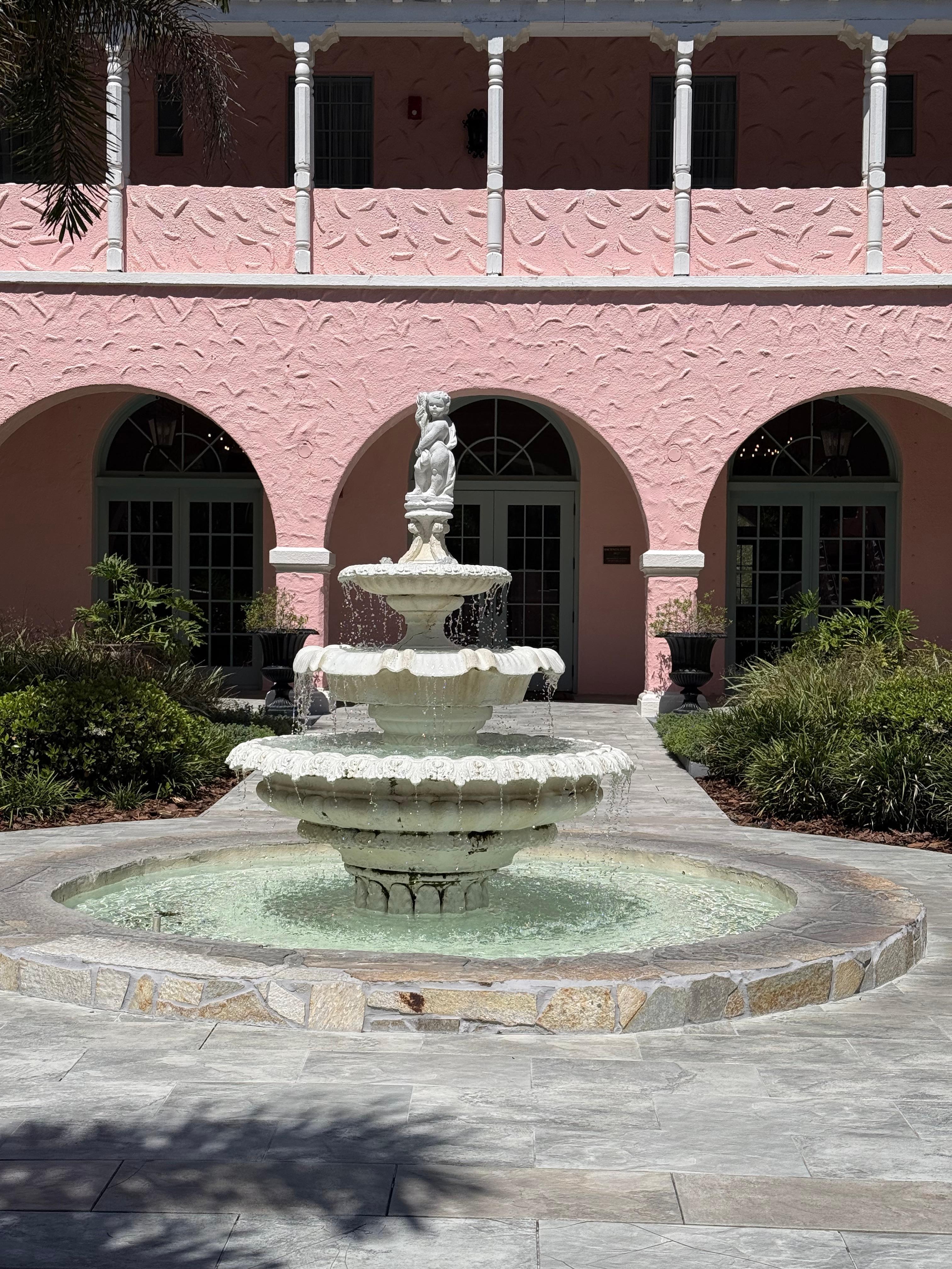 The courtyard as you enter.