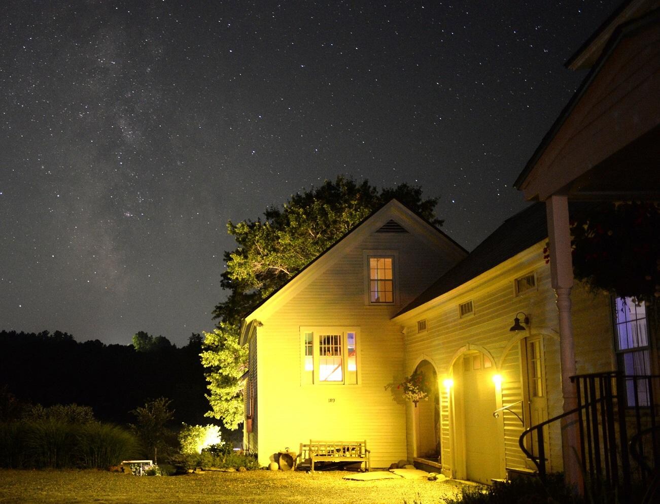 House and Night Sky