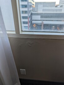 Drywall was soaked with water.