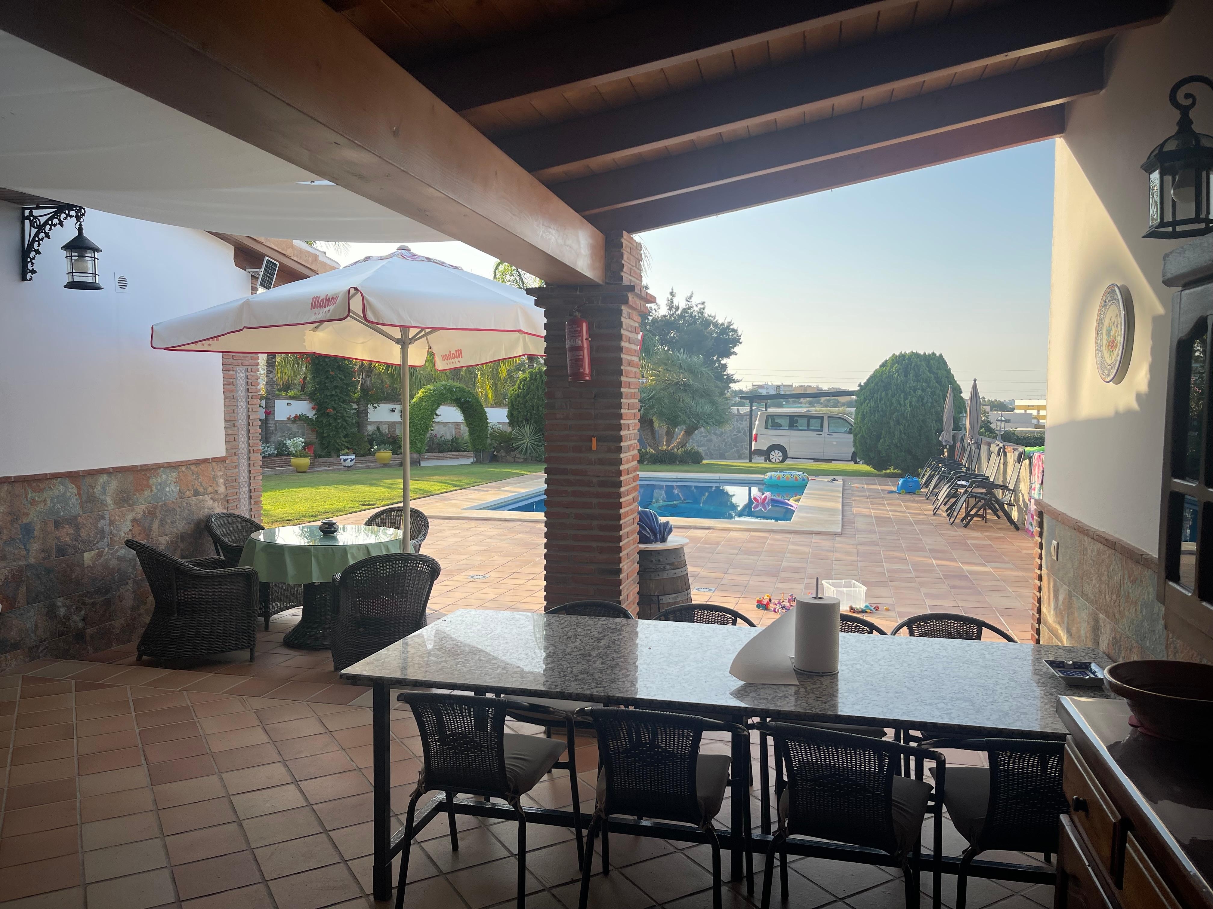 View from the outdoor kitchen