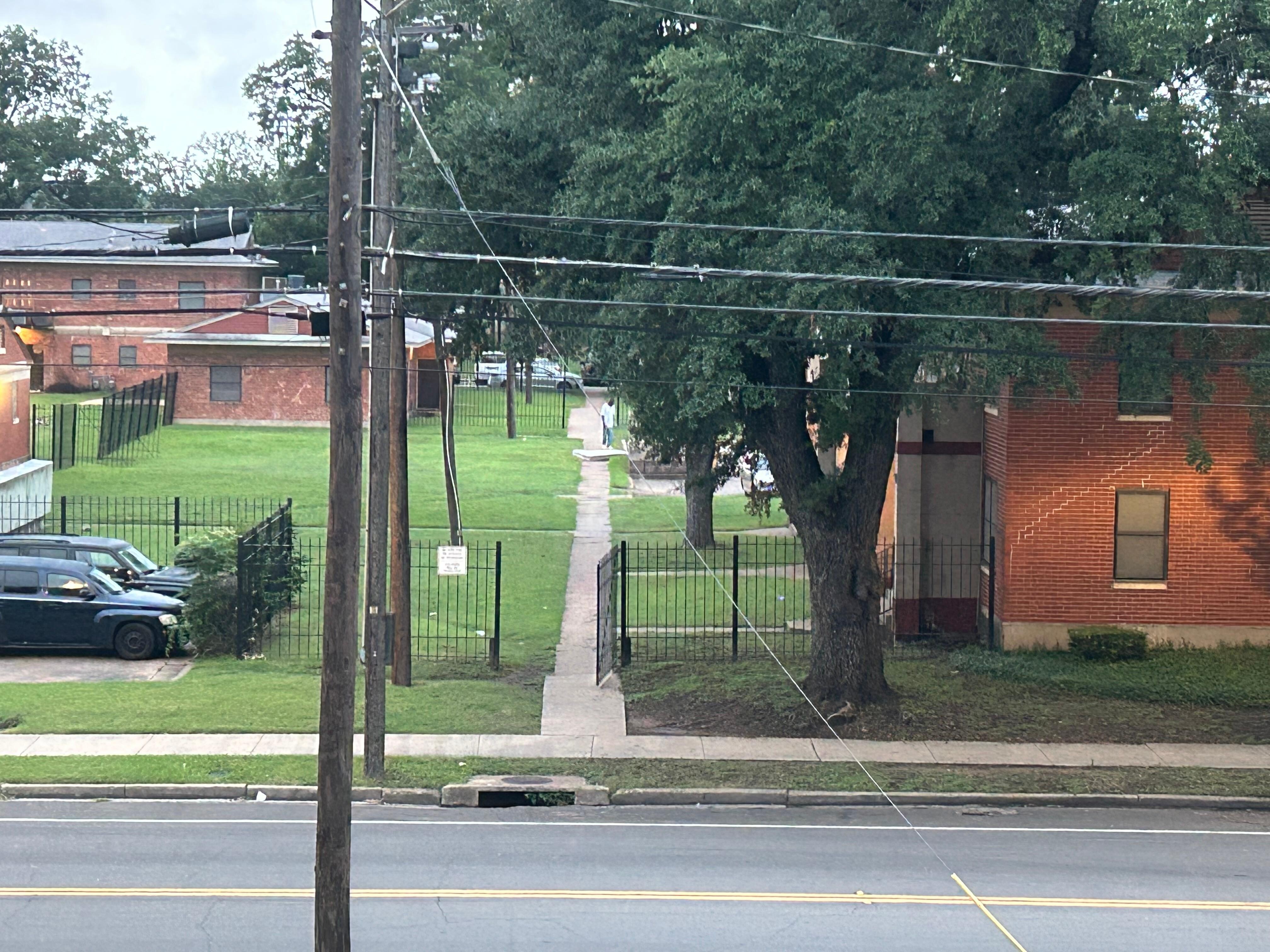 This was the view from my room.  Notice the mattress on the sidewalk.