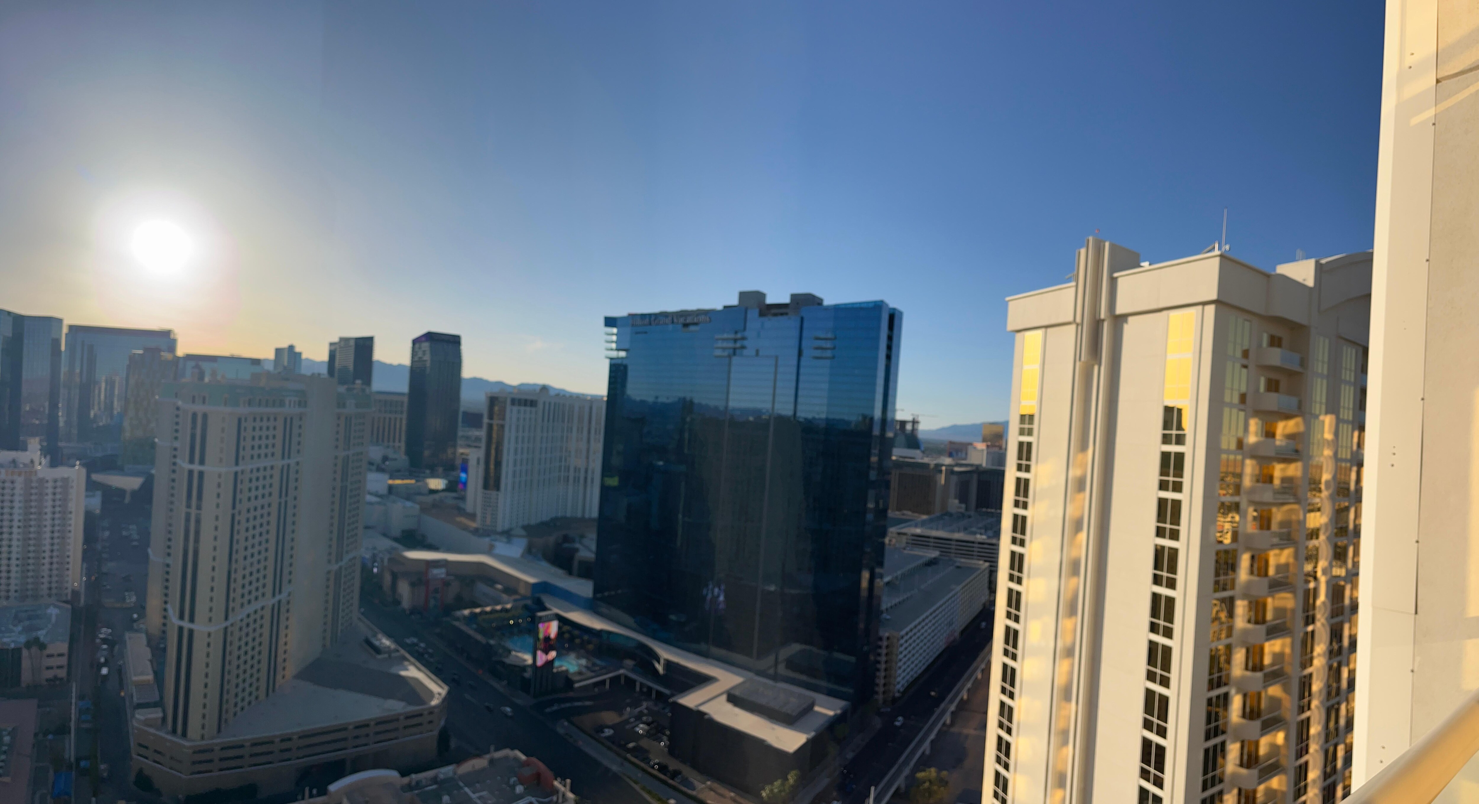 From the balcony penthouse studio suite. 35th floor 