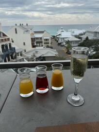 View from roof top bar in town