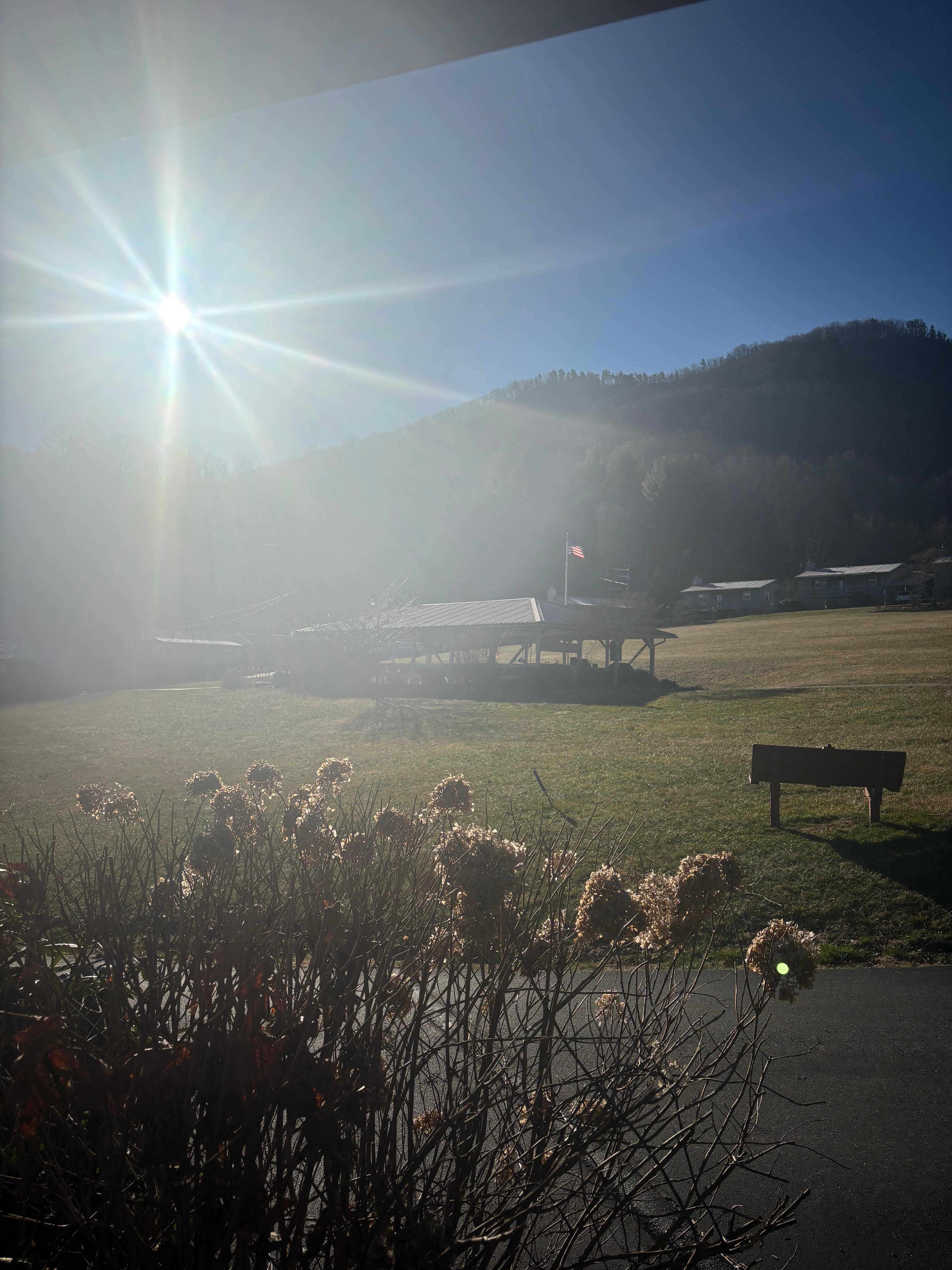 Morning sun from the front porch