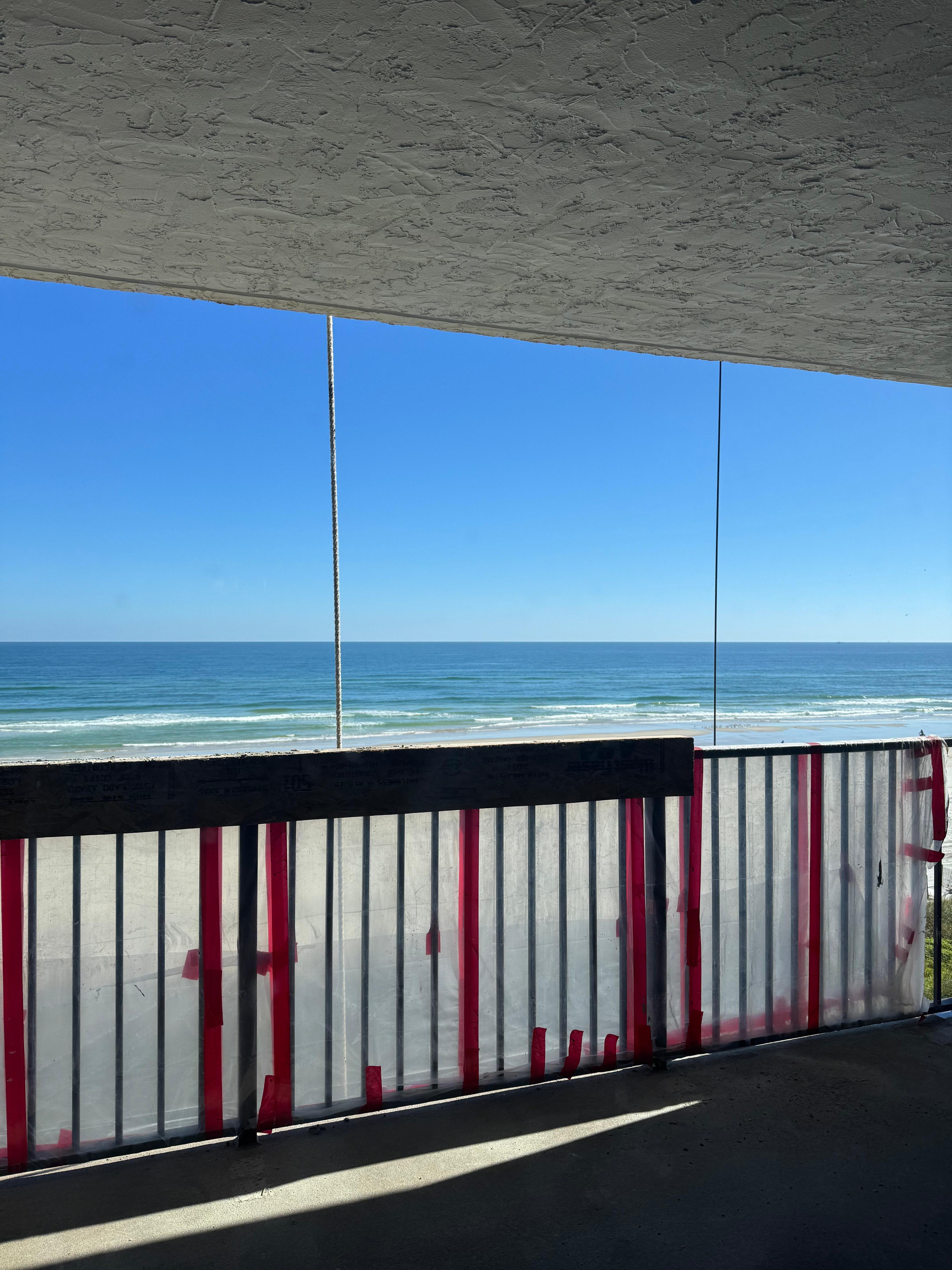 Scaffolding, patio in useable 