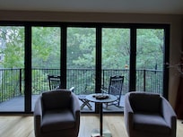 Floor to ceiling windows throughout main floor.