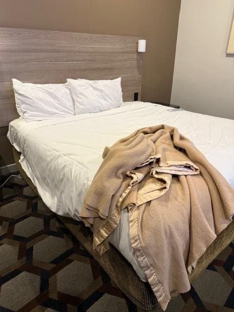 How the bed was made on second day, first day was worst