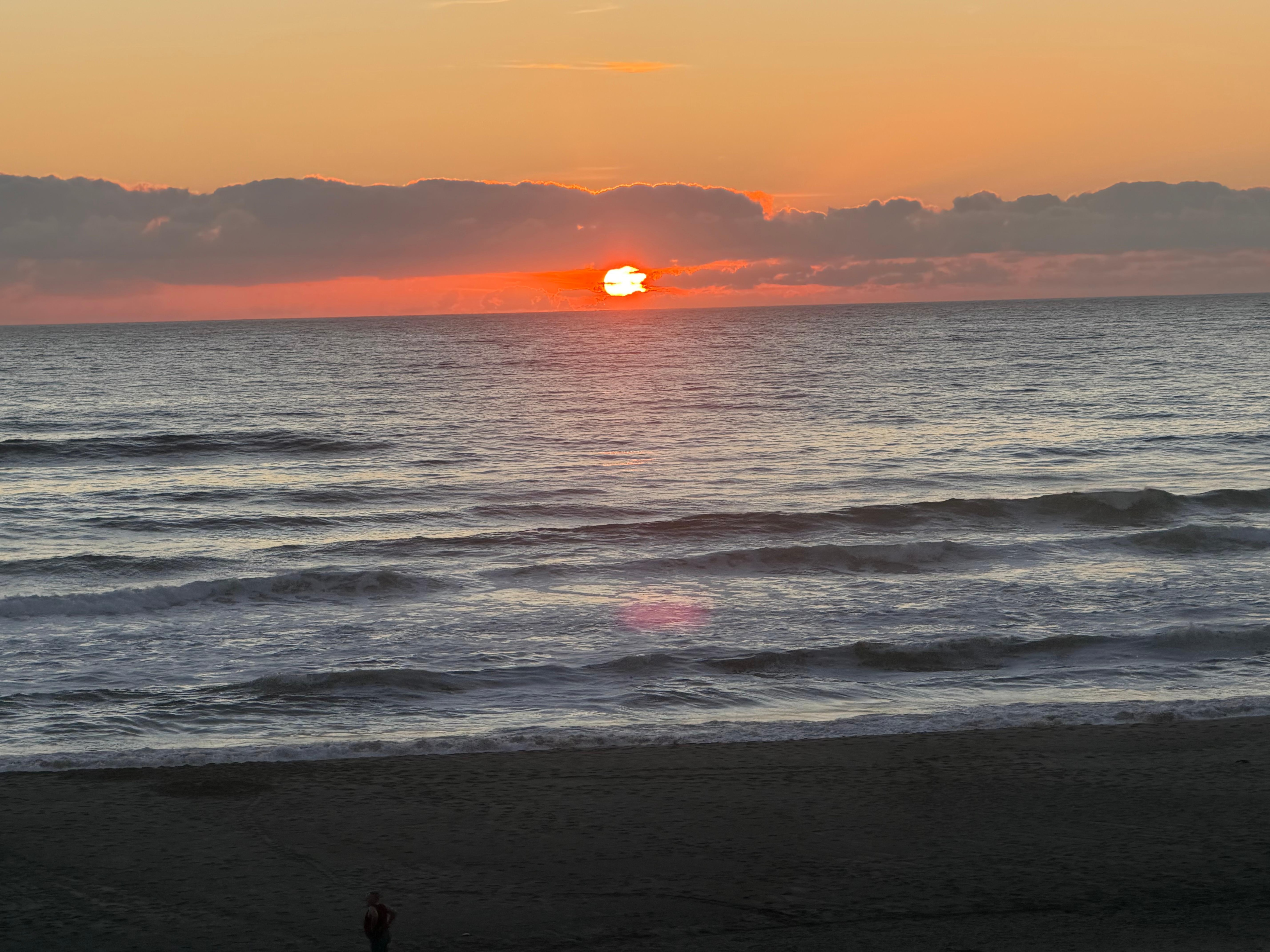 Sunset from our balcony.