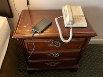 No cord attached to the back, pulls hanging by a thread, finish rough and dirty