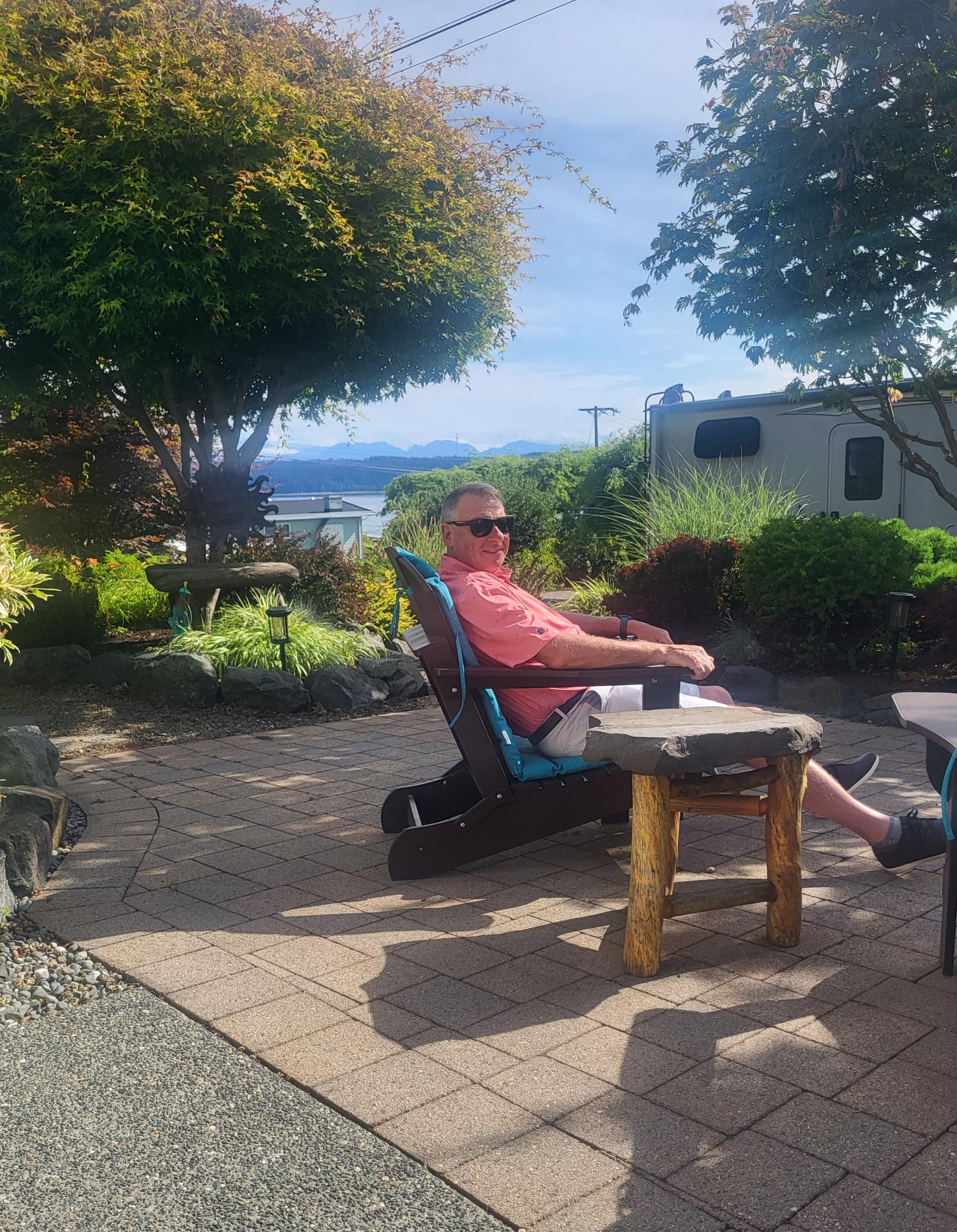 Just chilling on the terrace with the fish 