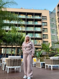 At the pool area