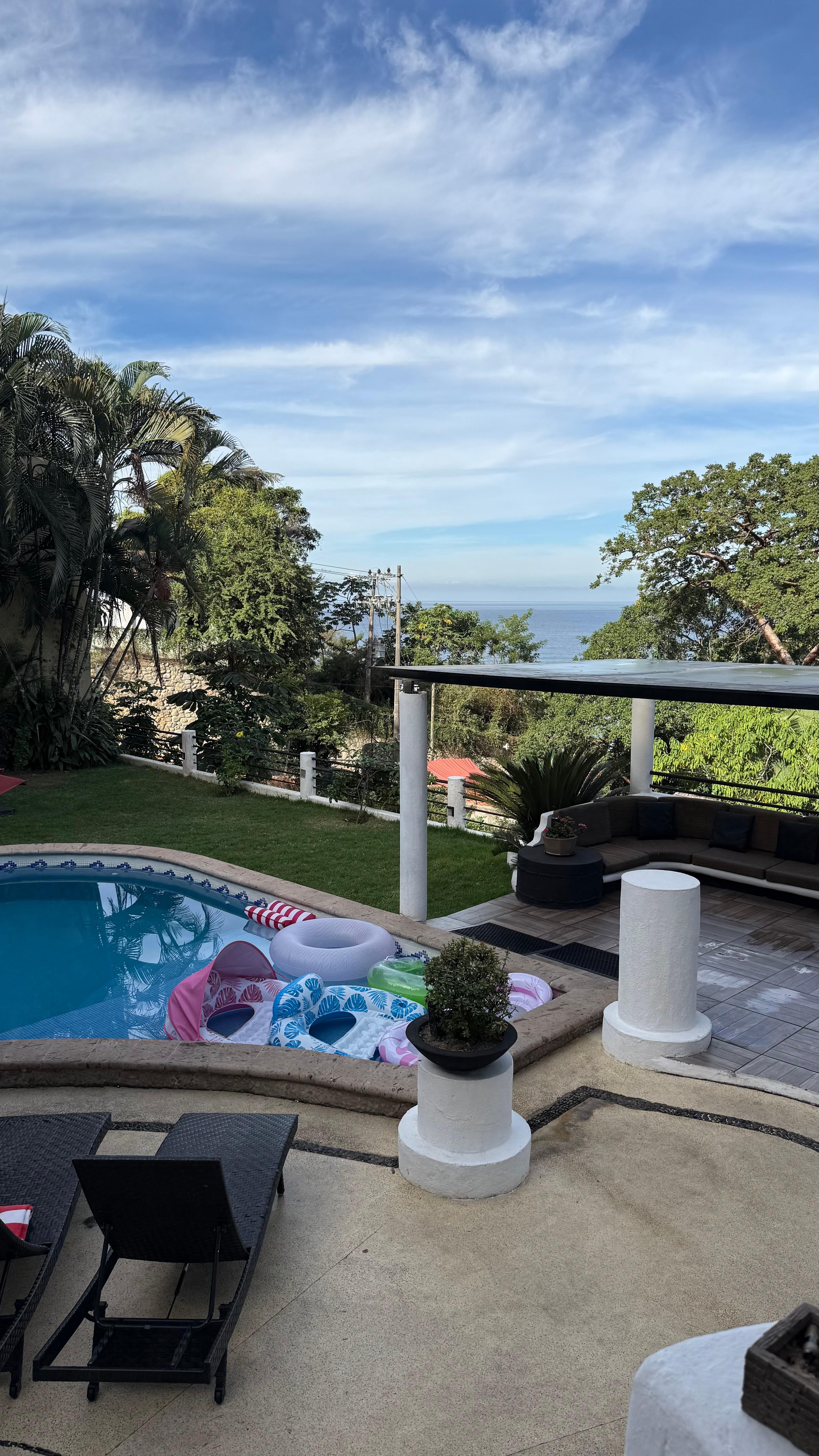 Outdoor area with pool