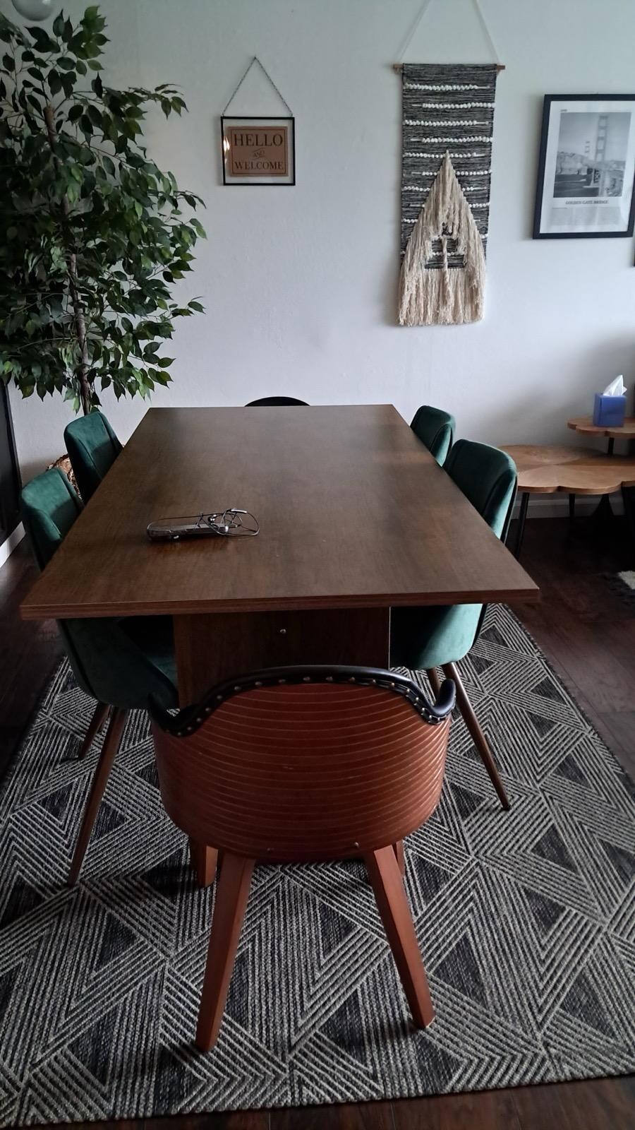 Dining in the living area