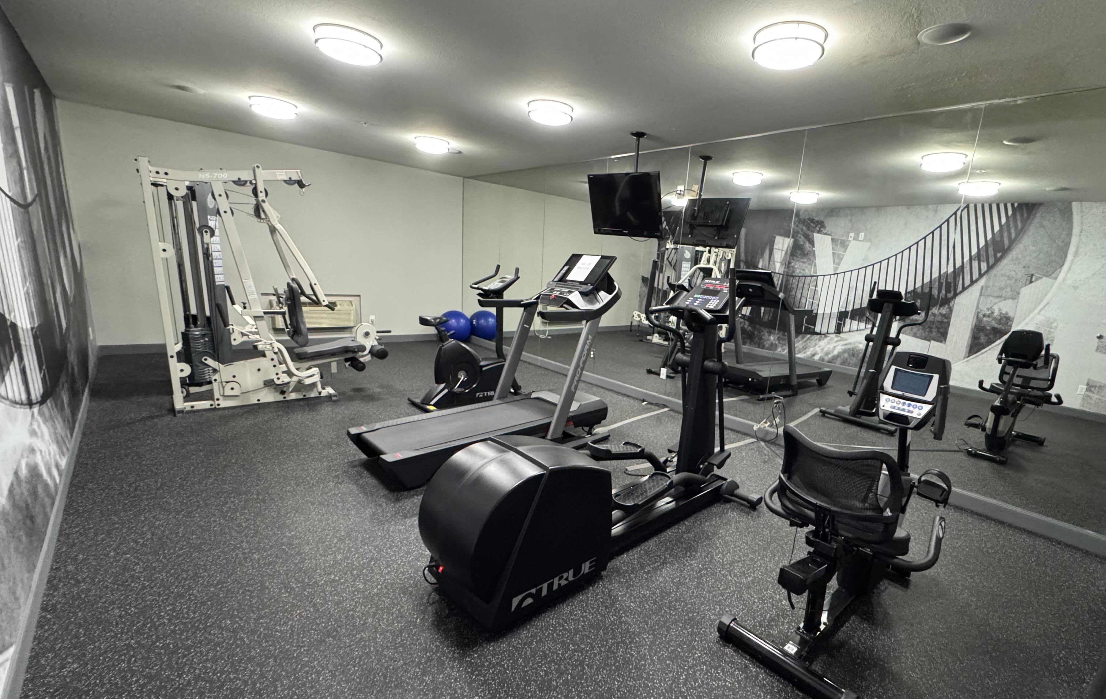 The fitness center 