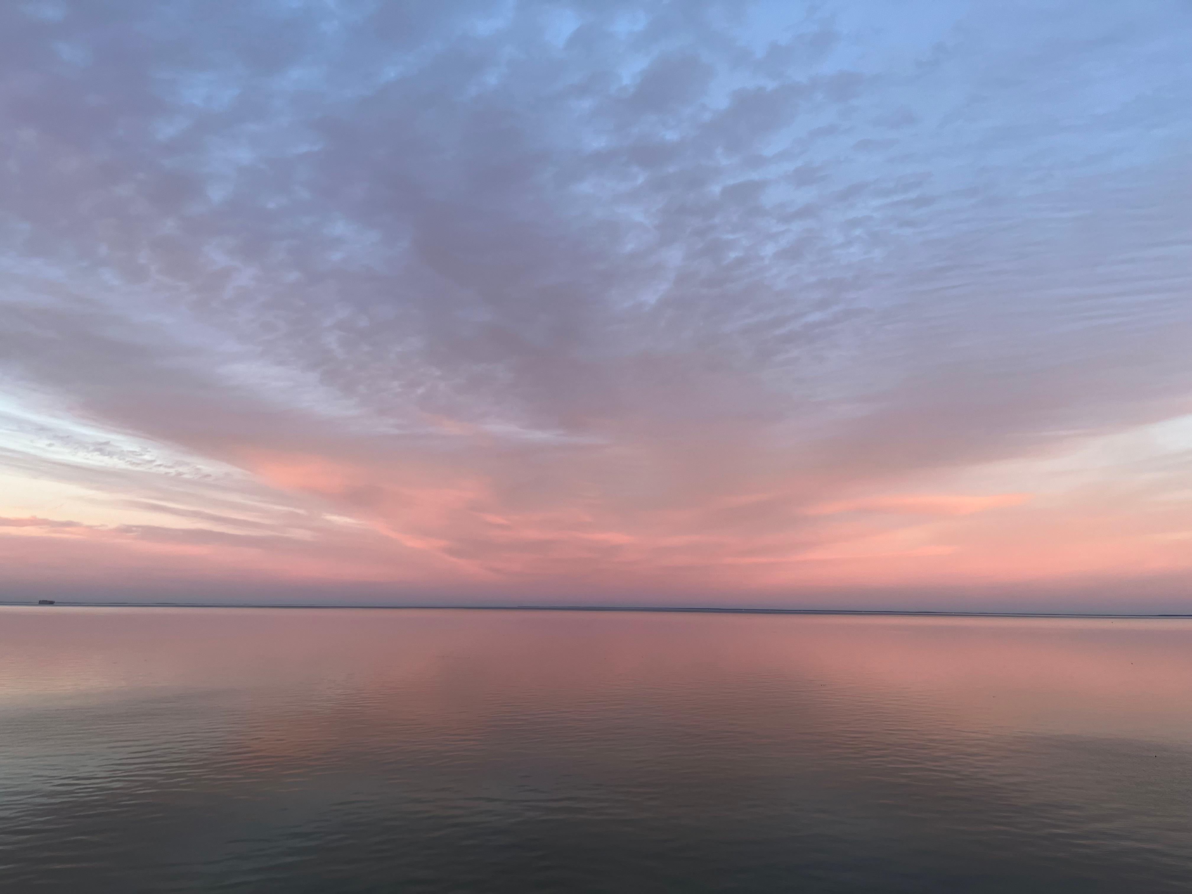 View from the deck at sunset. 
