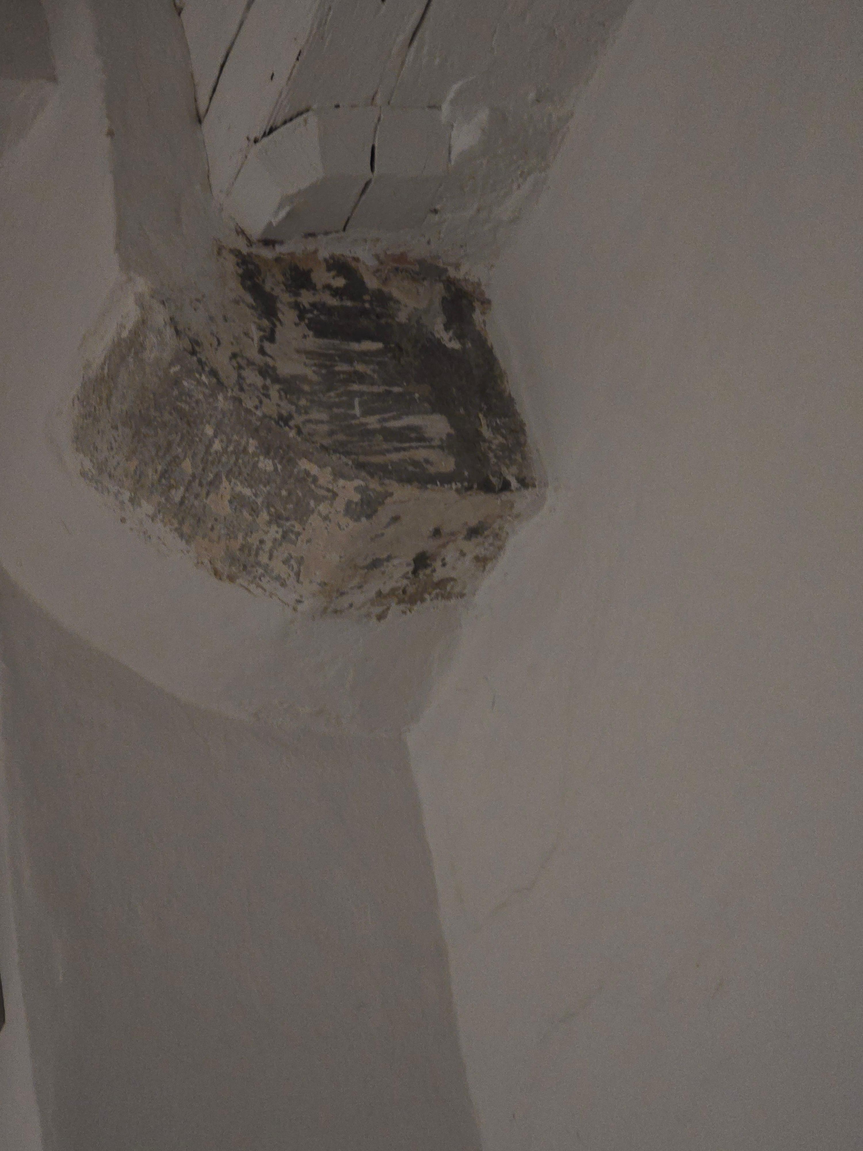 Not even sure why this isn't cleared and painted, but its over the bed.