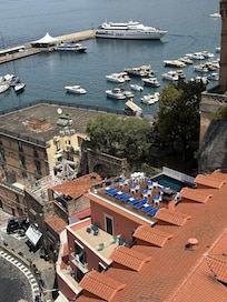View of rooftop bar and pool
