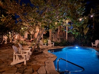 The pool area that was so amazing day and night