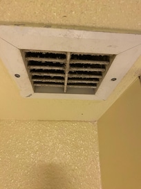 Every vent caked with dust