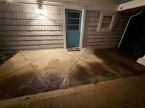 It would have been easy to use a leaf blower to clean up the dirt on the porch. Just lazy & gross.