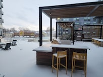 This outdoor area would be wonderful when the weather is nice