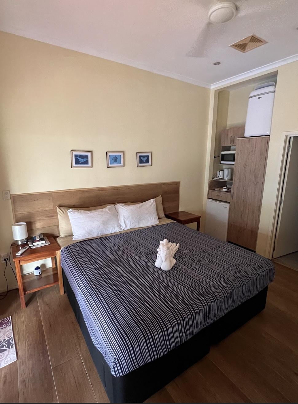 Clean and tiny bedroom.