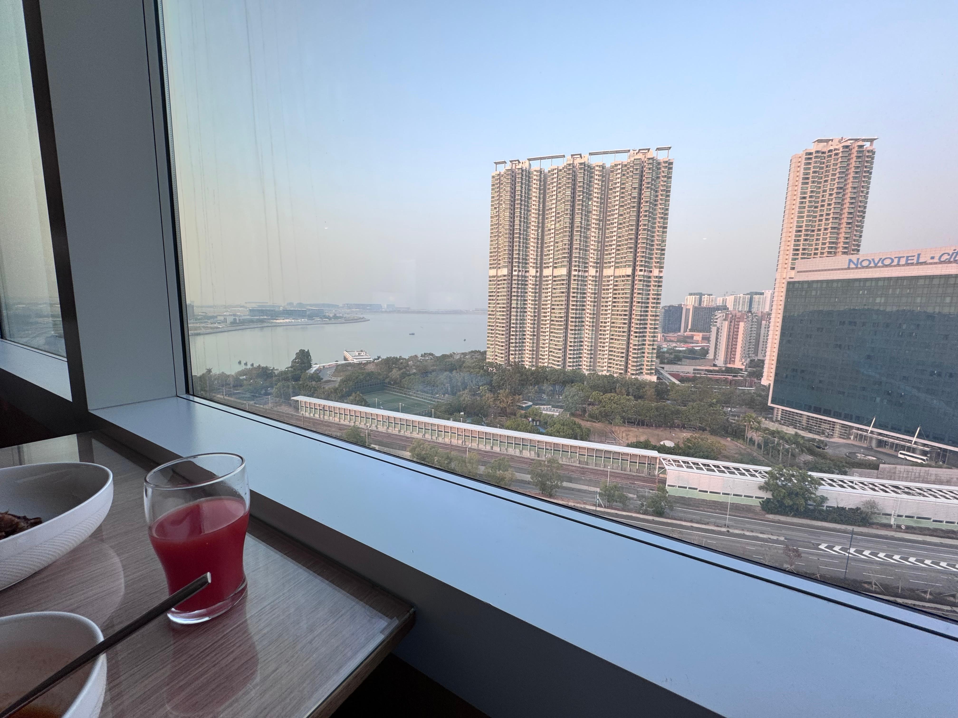 Executive lounge one of the views. 