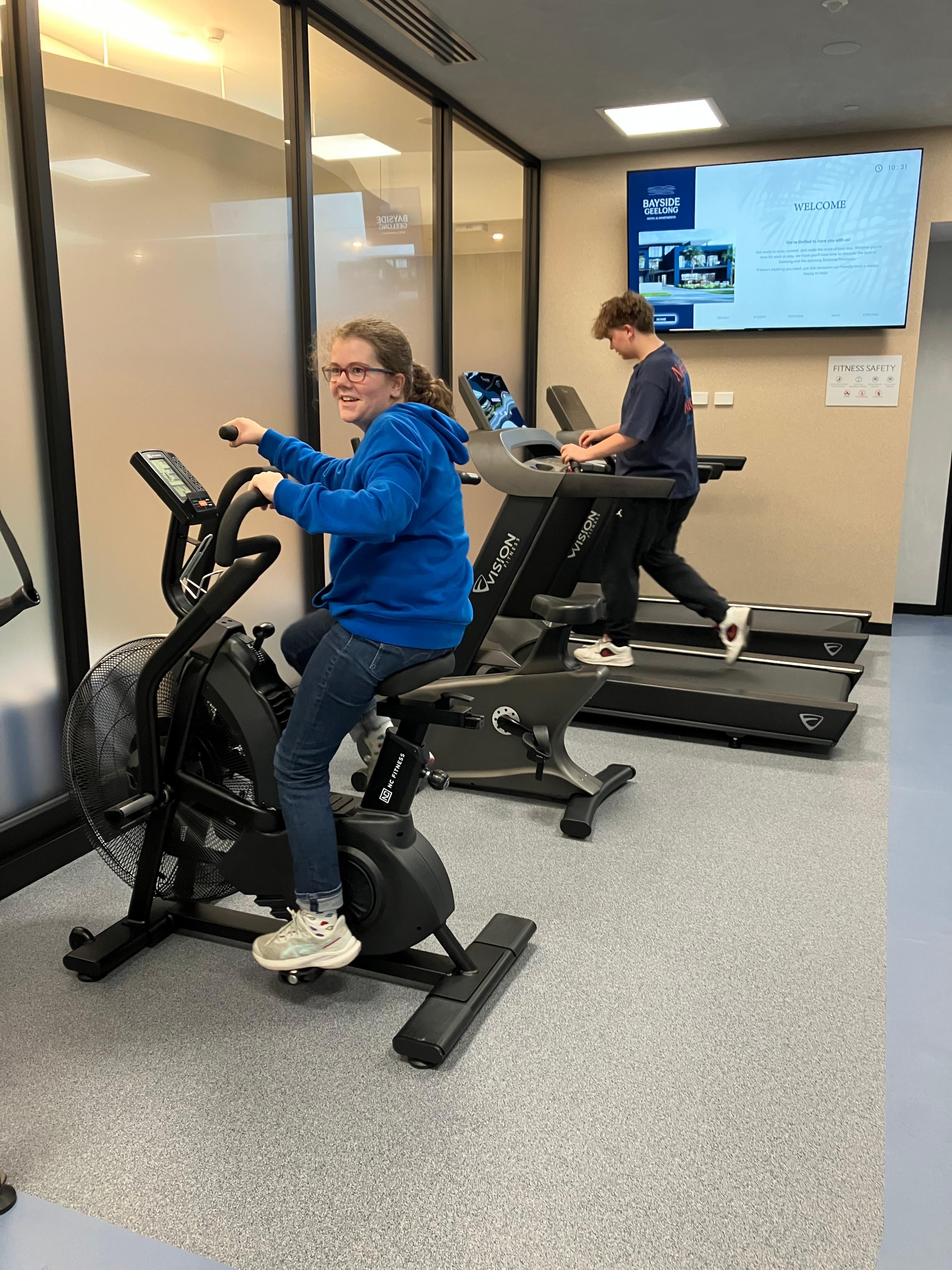 Working off breakfast 