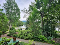 View of the pond from the patio