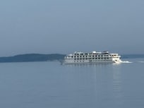 Cruise ship on way to Bar Harbor