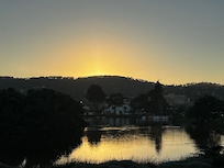 Sunset outside my door towards Dennis menace Park
