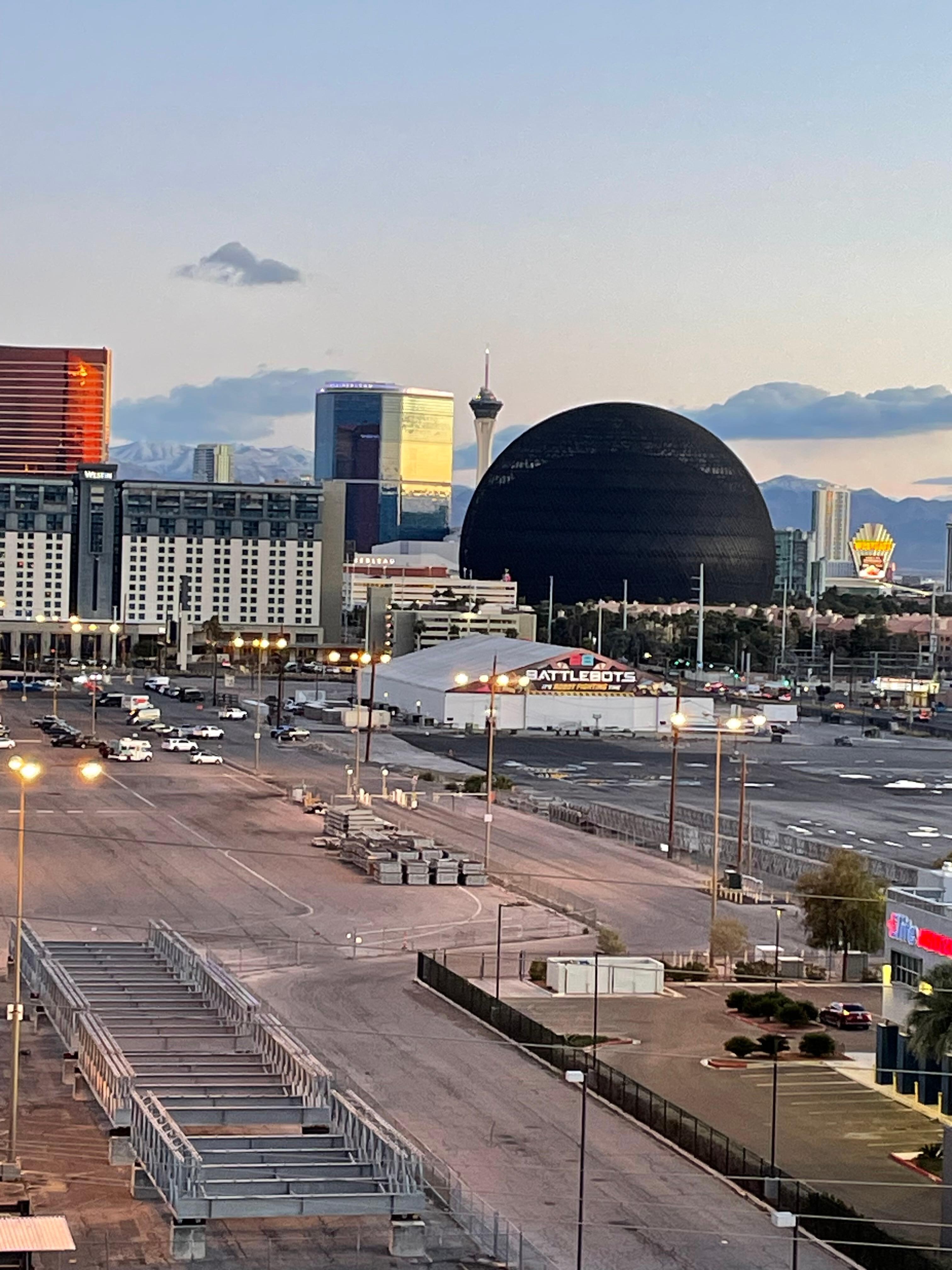 The early morning view from our suite.