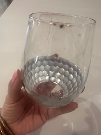 Dirty glasses in cabinet