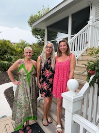 Posing on the front porch