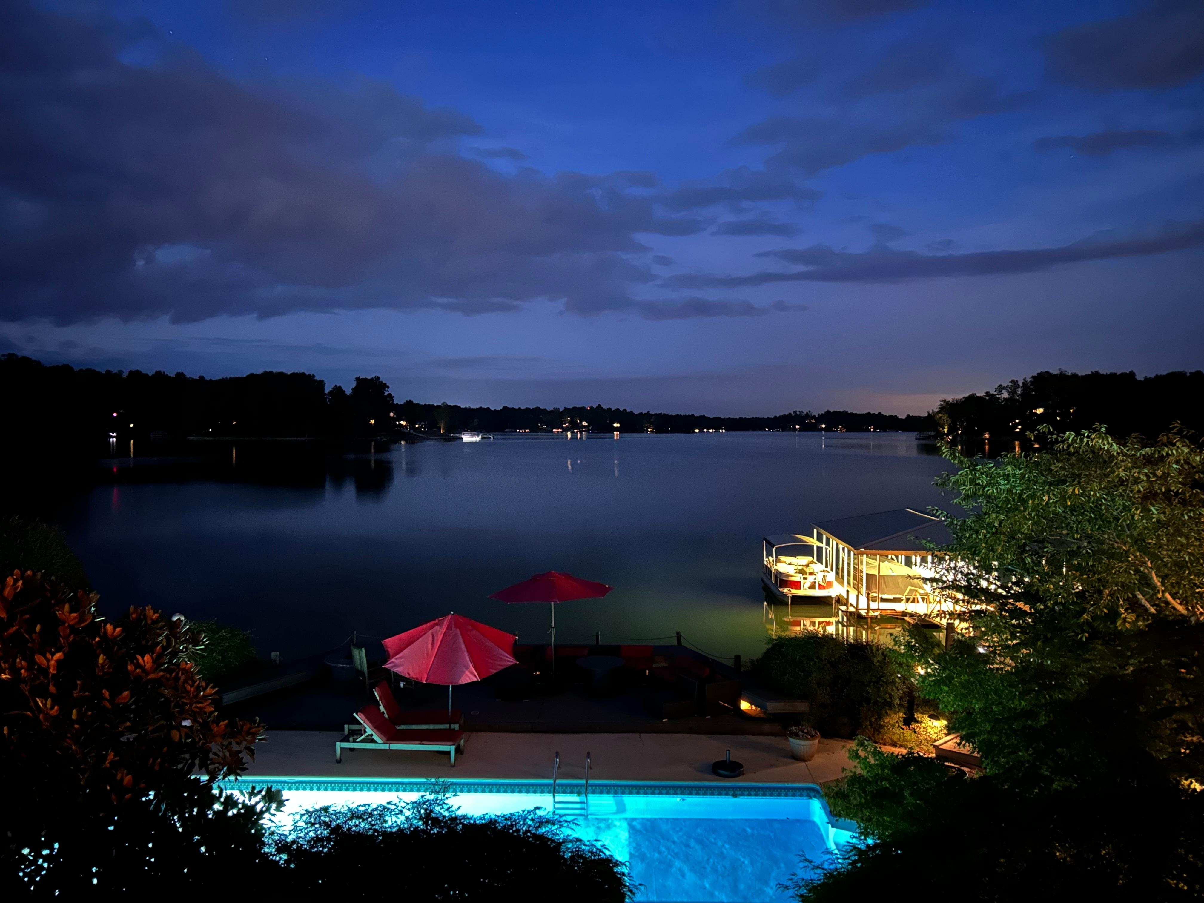 View from the main level deck at night. ❤️