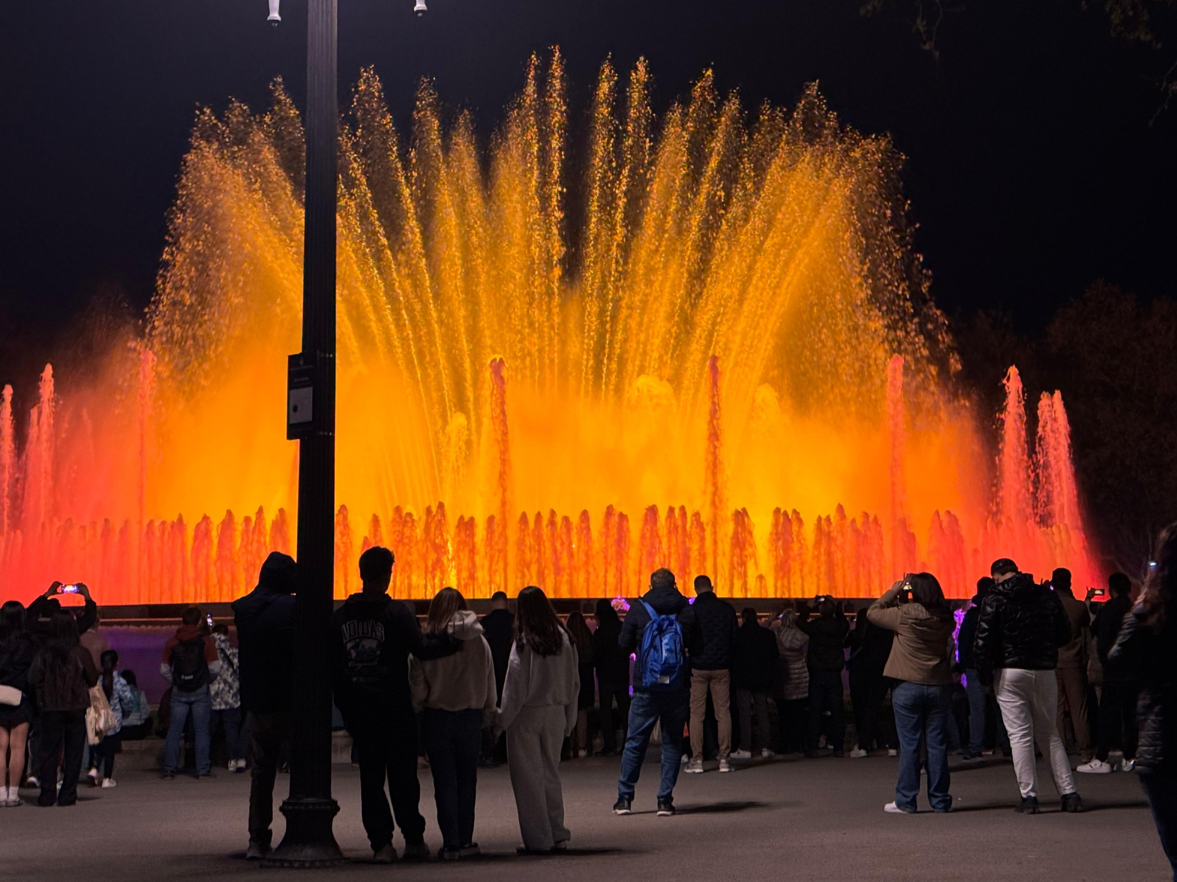 Magic Fountain Show a few blocks away