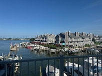 View from back, balcony off living room.
