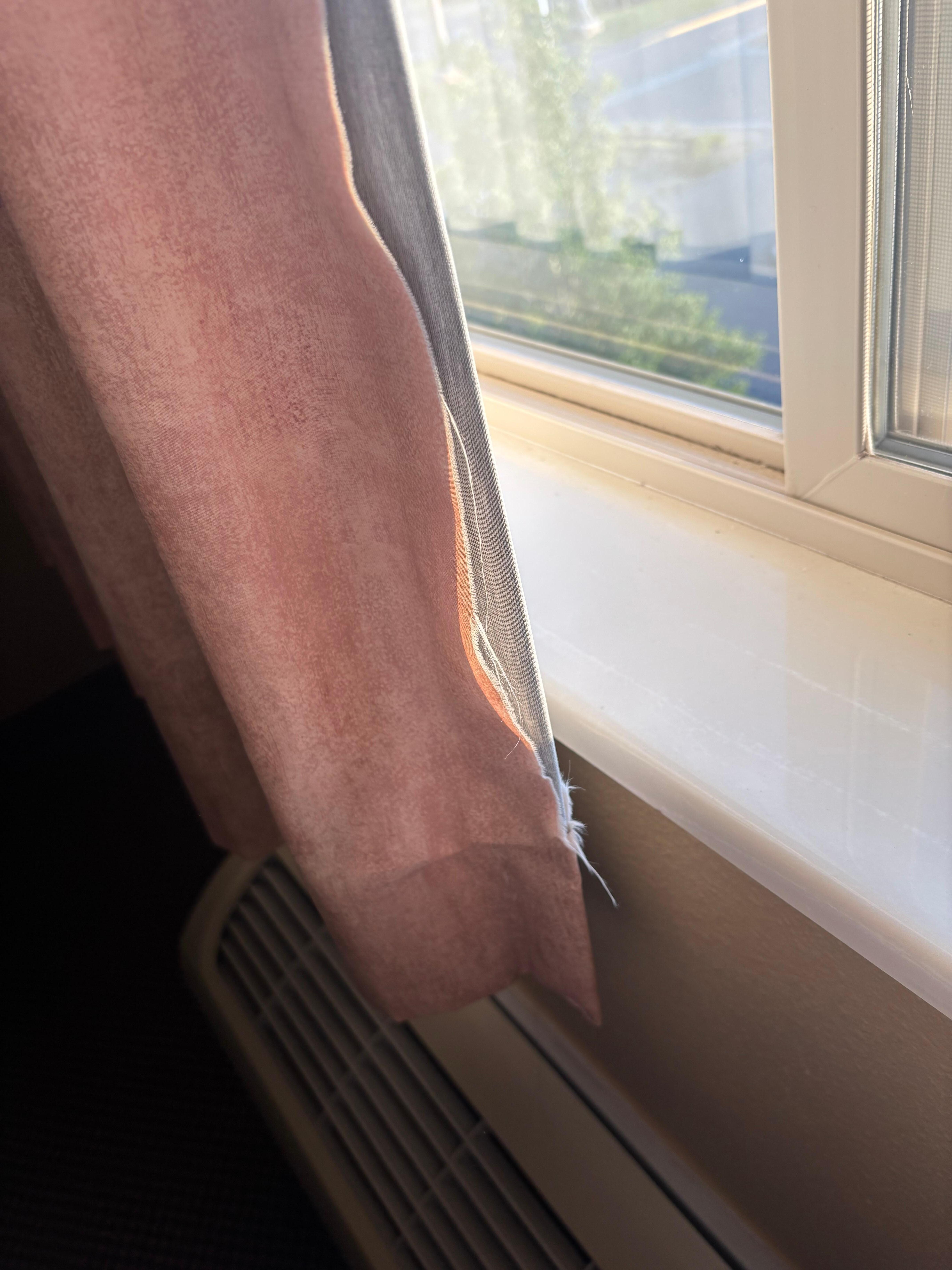 Frayed curtains 