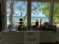 Beautiful view of the lake from the sun room