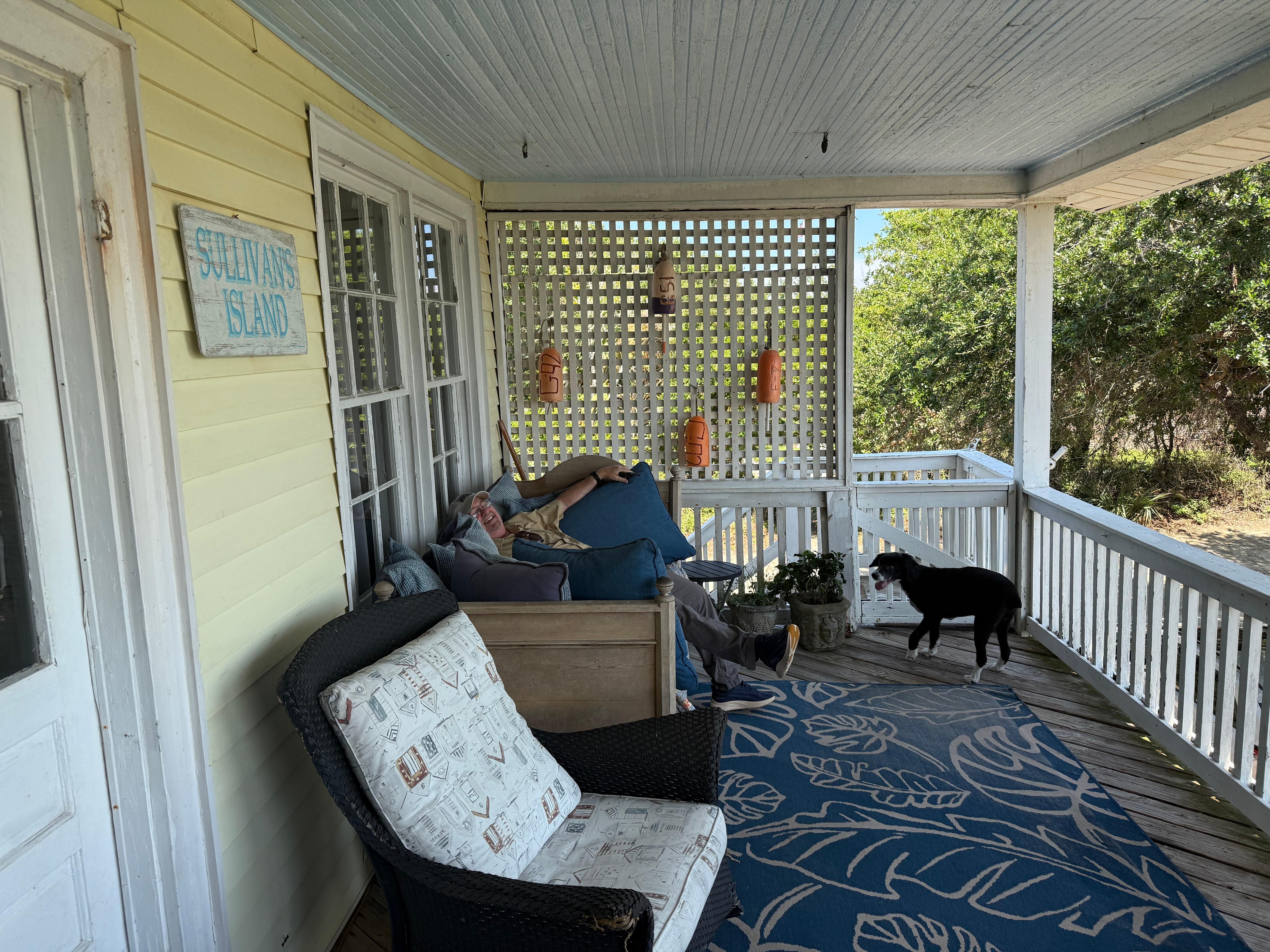 Porch overlooking the ocean view