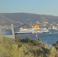 View from hotel to Parikia