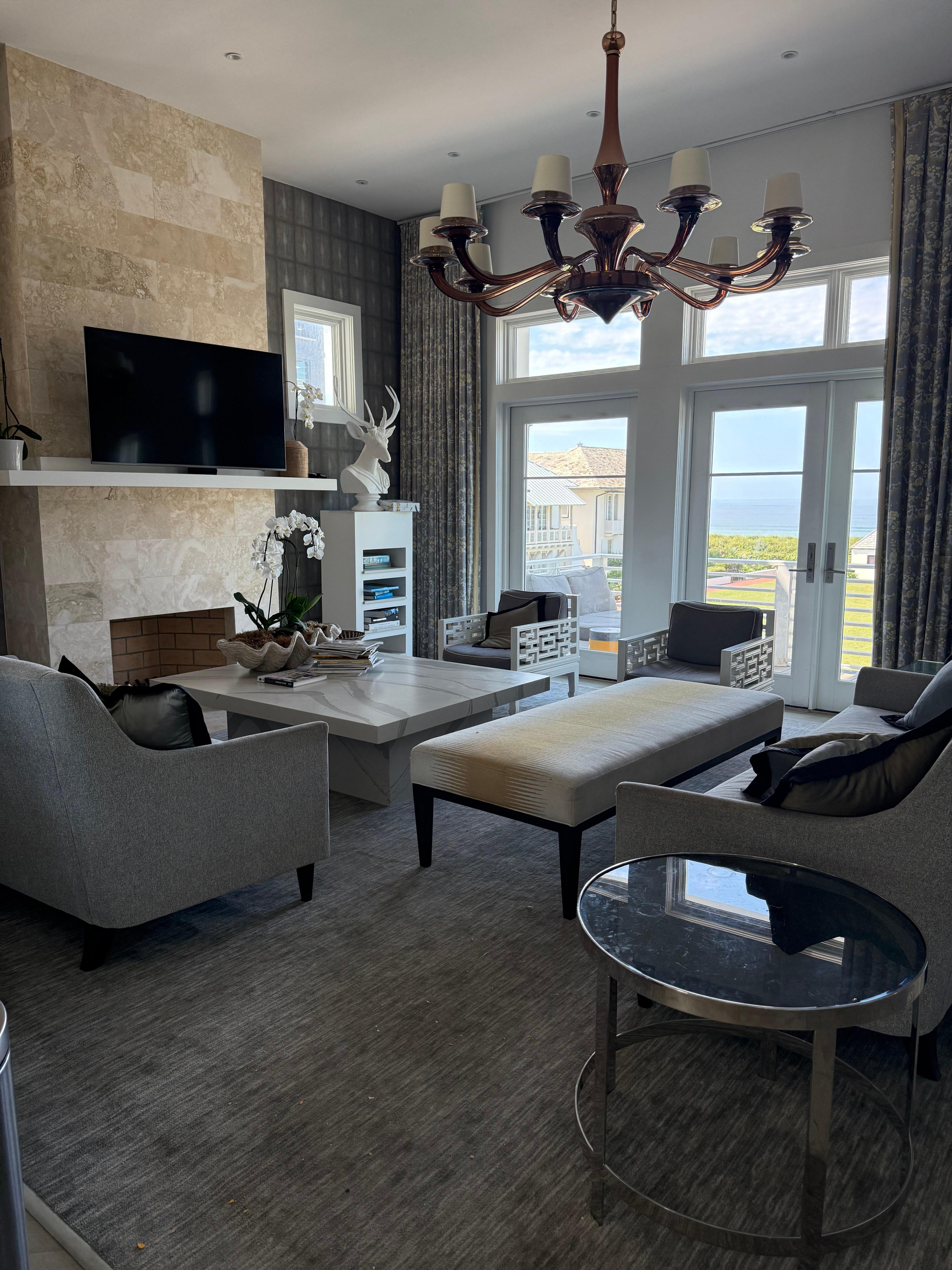 Living room and balcony 