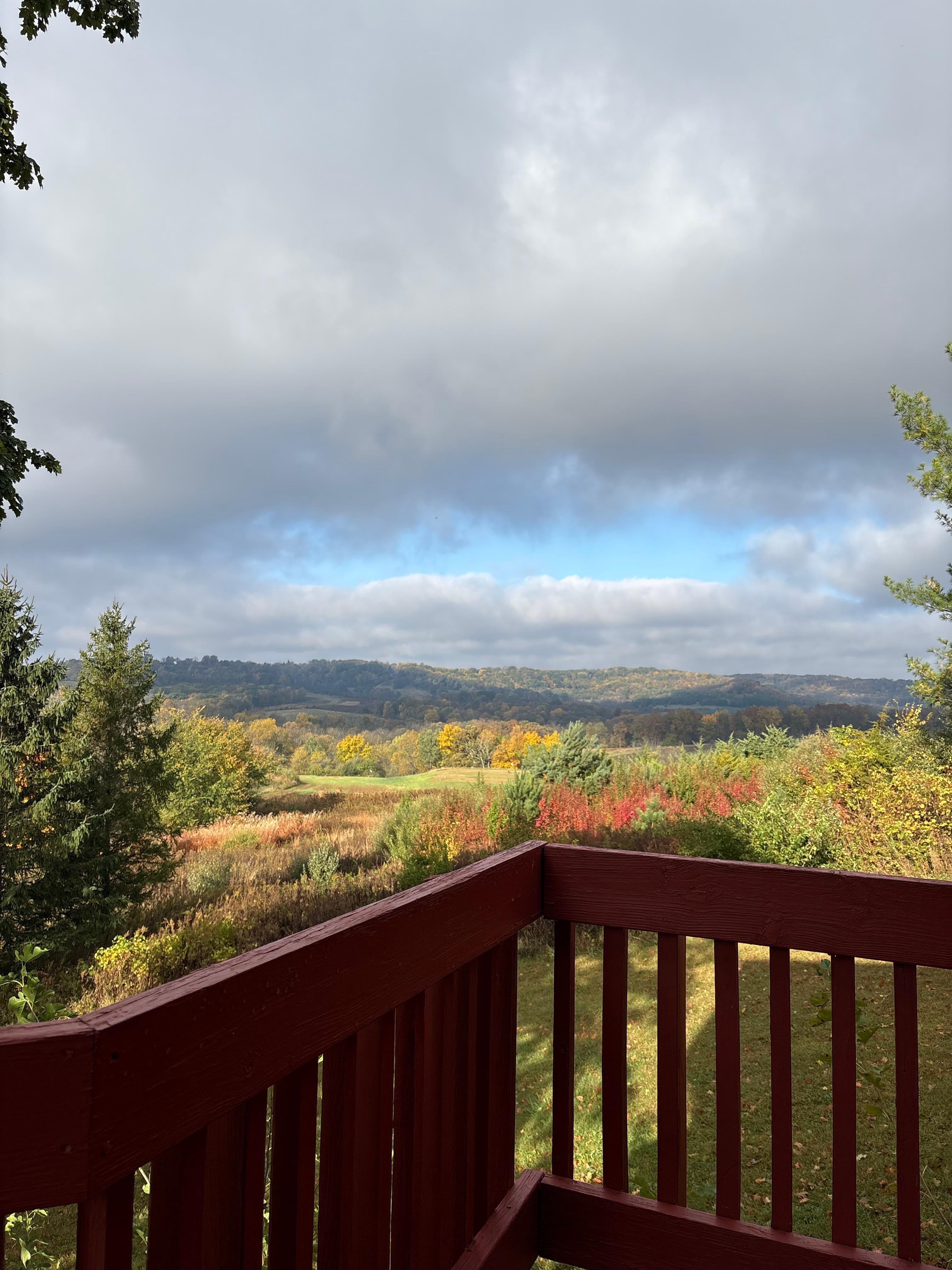 View from the huge deck of the Fishtale Lodge 