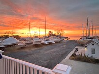 Winter sunset from the deck.