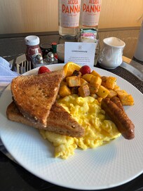 Breakfast in-room service.