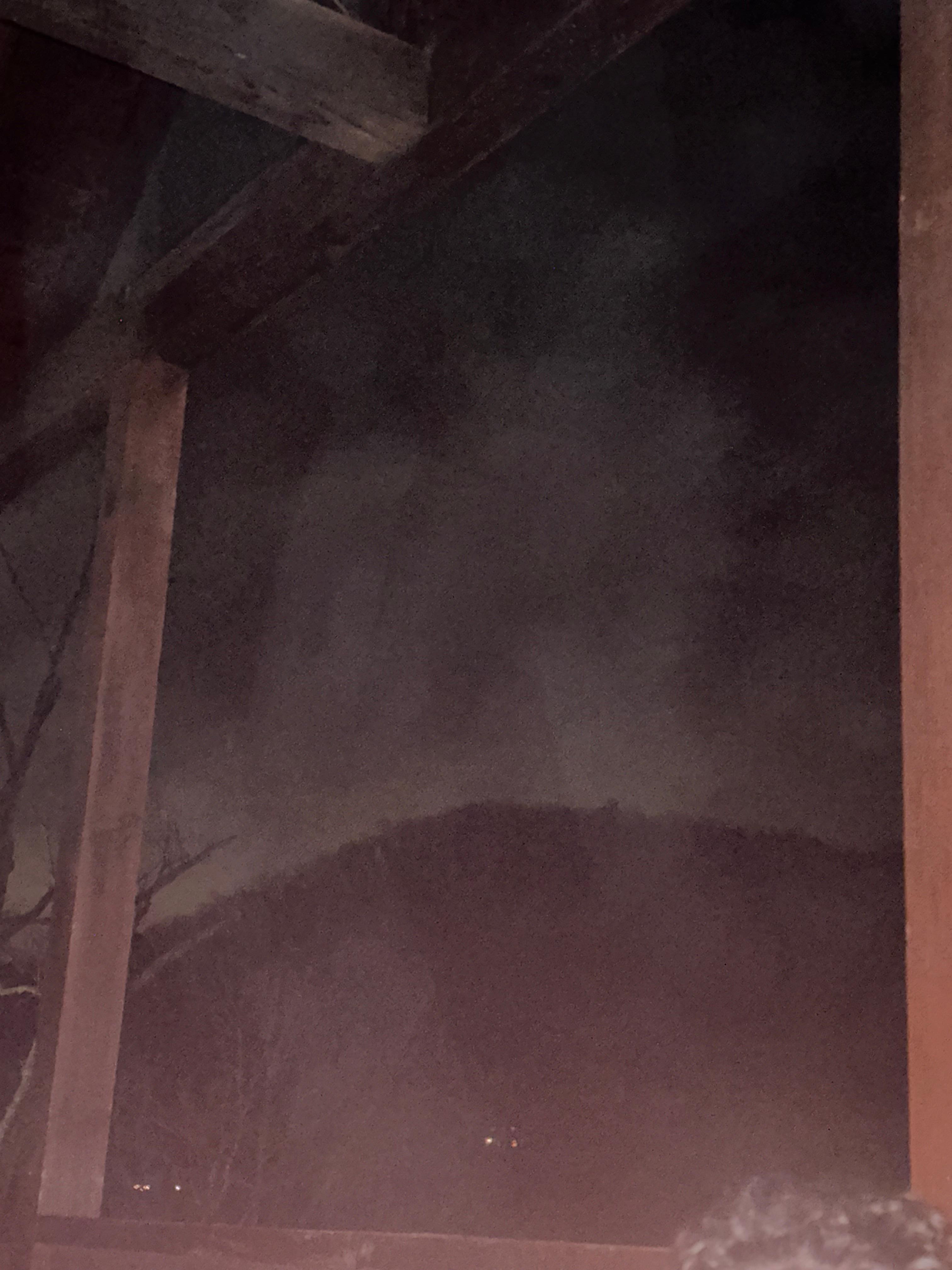 2nd view from hot tub. One has steam but the one below is a little clearer but darker