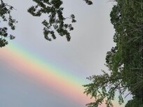 Lovely rainbow graced our arrival