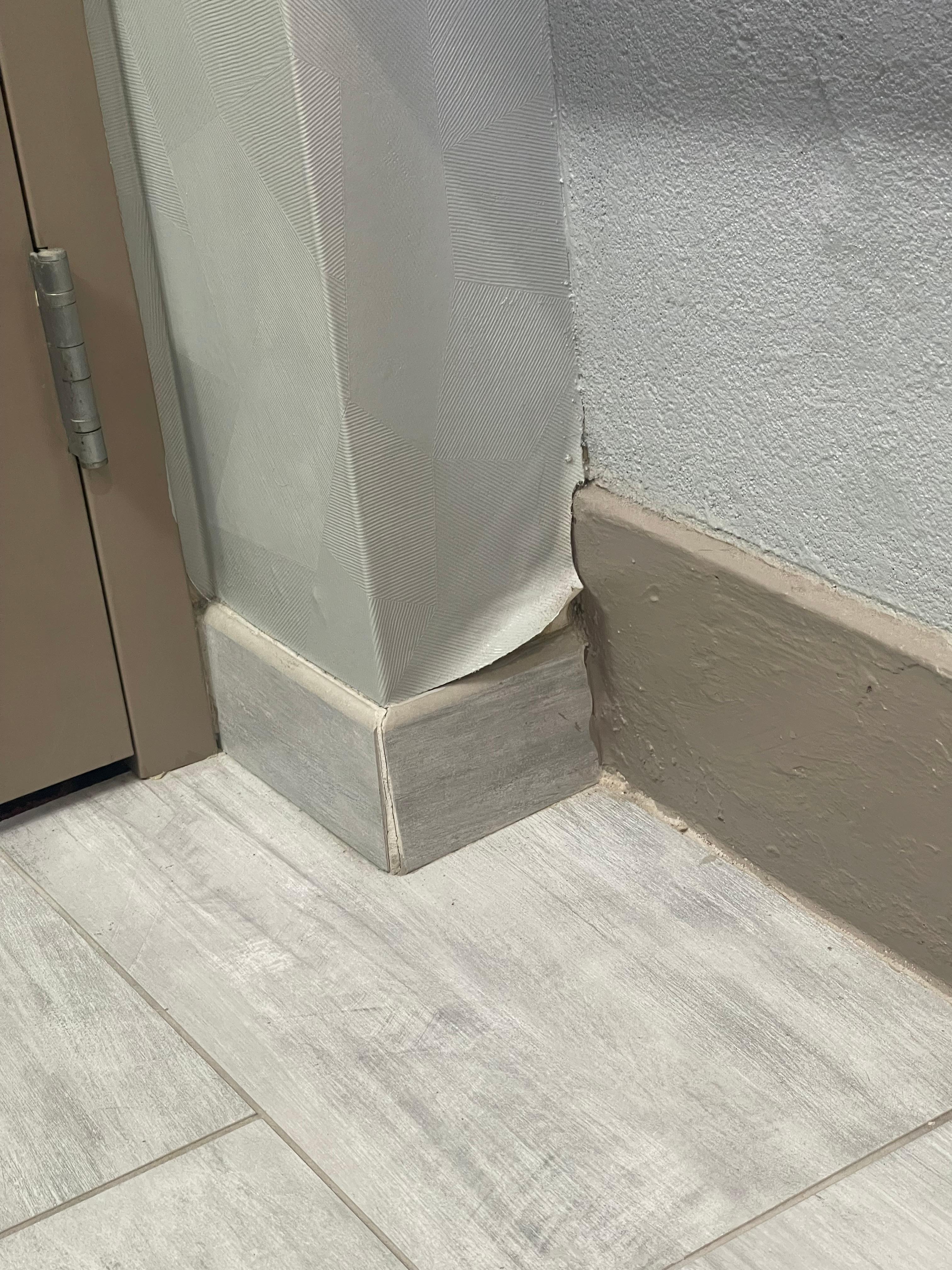 Walls in the restroom 