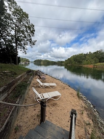 Sandy play area on property