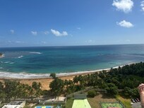 Beautiful beach view from the balcony